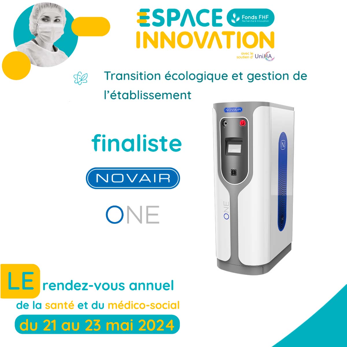 One, plug and play medical oxygen production is finalist Award Espace Innovation Santexpo 2024